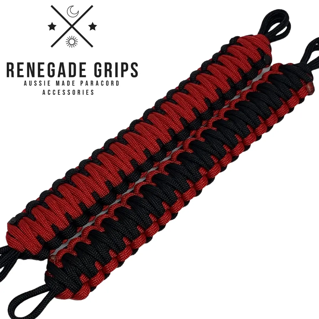 "Red Dawn" Paracord Vehicle Grips 1