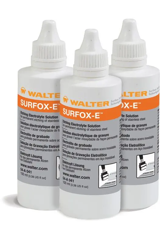 Walter 54A041 Surfox-E White Stainless Steel Etching Electrolyte: 3.4 Oz Bottle (1 Bottle) 1