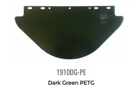 Arcone 1910Dg-Pe-10 19" X 9.75" X .040" Dark Green Petg Flat Stock Visor (10 Pack) 1