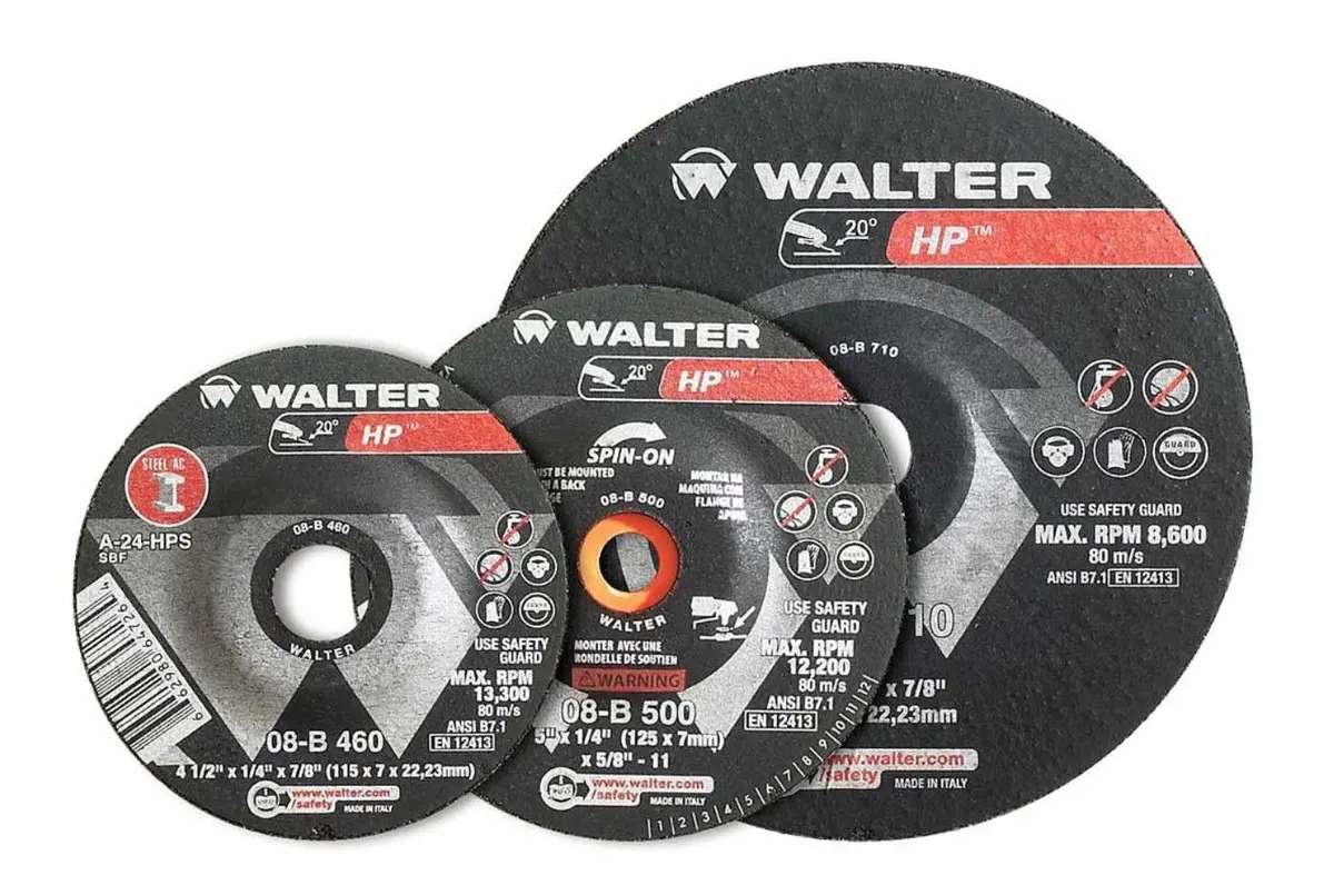 Walter 08B310 3" X 1/4" X 3/8" Type 27 Hp Grinding Wheel 1