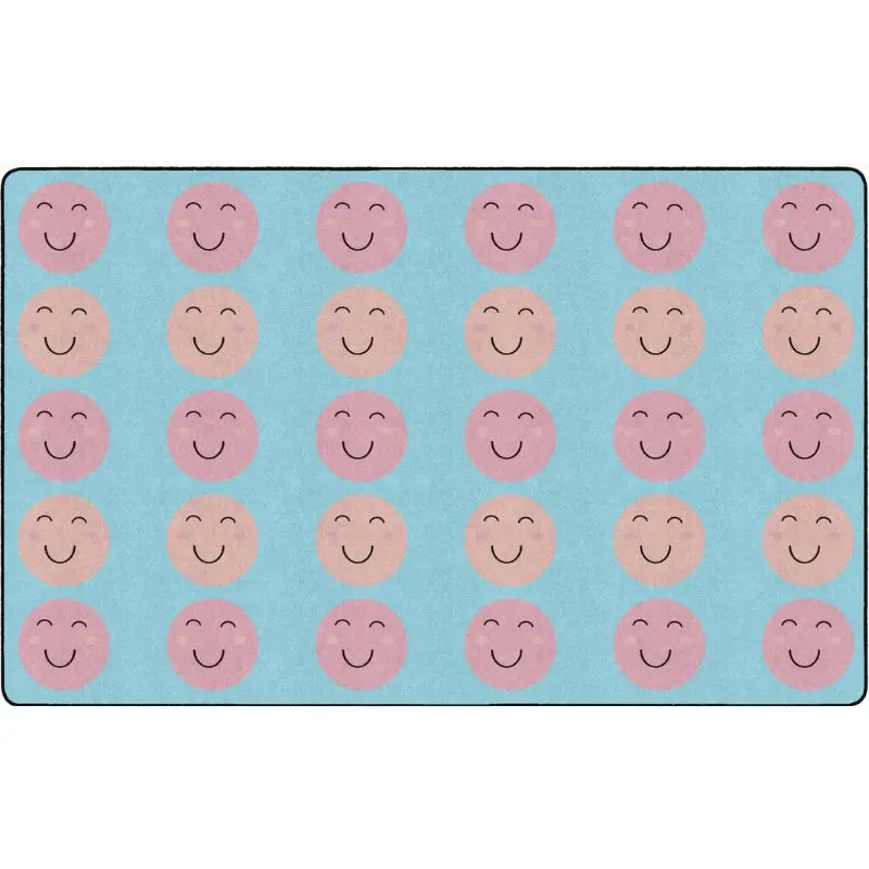 Ocean Oasis  Happy Face Classroom Rug 3