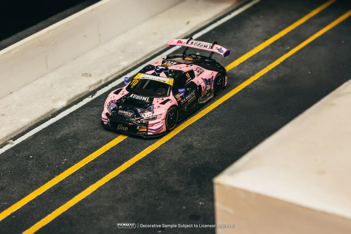 1/64 Audi R8 Lms Gt3 Evo Ii Macau Gt Cup - Fia Gt World Cup 2024 #10 With Tarmac Cards Combo Set - Tarmac Works Hobby64 1