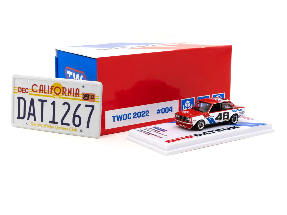 1/64 Bre Datsun 510 Trans-Am 2.5 Championship 1972 #46 - Twoc 2022-23 Membership Car - Tarmac Works Hobby64 1