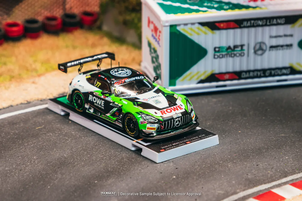 1/64 Mercedes-Amg Gt3 Gt World Challenge Asia 2025 - Beijing Season Finale Craft-Bamboo Racing #77 With Container - Craft-Bamboo Racing Special Edition - Tarmac Works Hobby64 1
