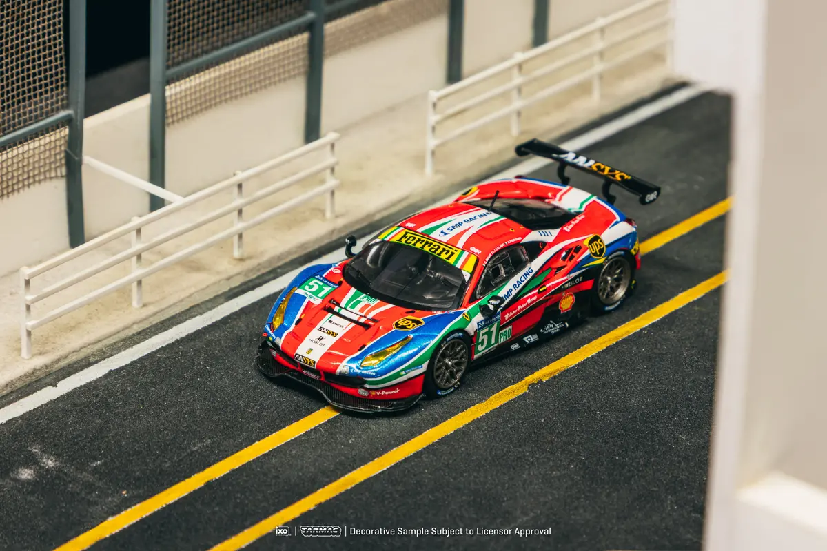1/64 Ferrari 488 Gte 24H Of Le Mans 2016 #51 - Tarmac Works X Ixo Models Hobby64 1