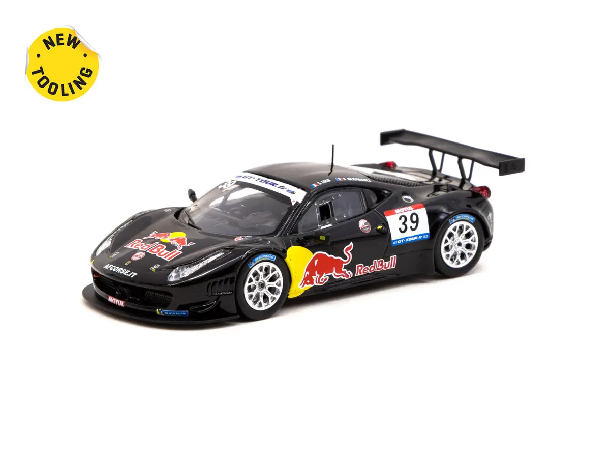 1/64 Ferrari 458 Italia Gt3 Gt Tour 2011 #39 - Tarmac Works X Ixo Models Hobby64 1