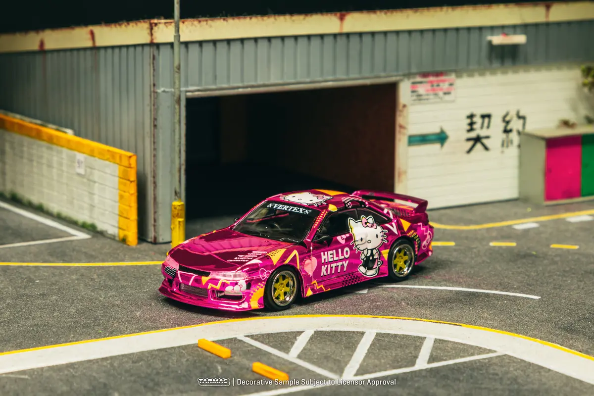 1/64 Vertex Silvia (S 14) - Hello Kitty Pink Chrome China Special Edition - Tarmac Works Global64 1