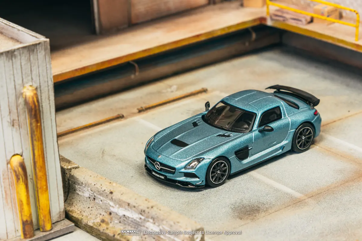 1/64 Mercedes-Benz Sls Amg Coupé Black Series Matte Blue - Tarmac Works Global64 1