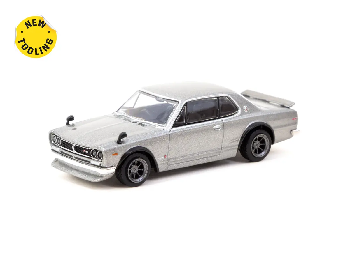 1/64 Nissan Skyline 2000 Gt-R (Kpgc10) Silver - Tarmac Works Global64 1