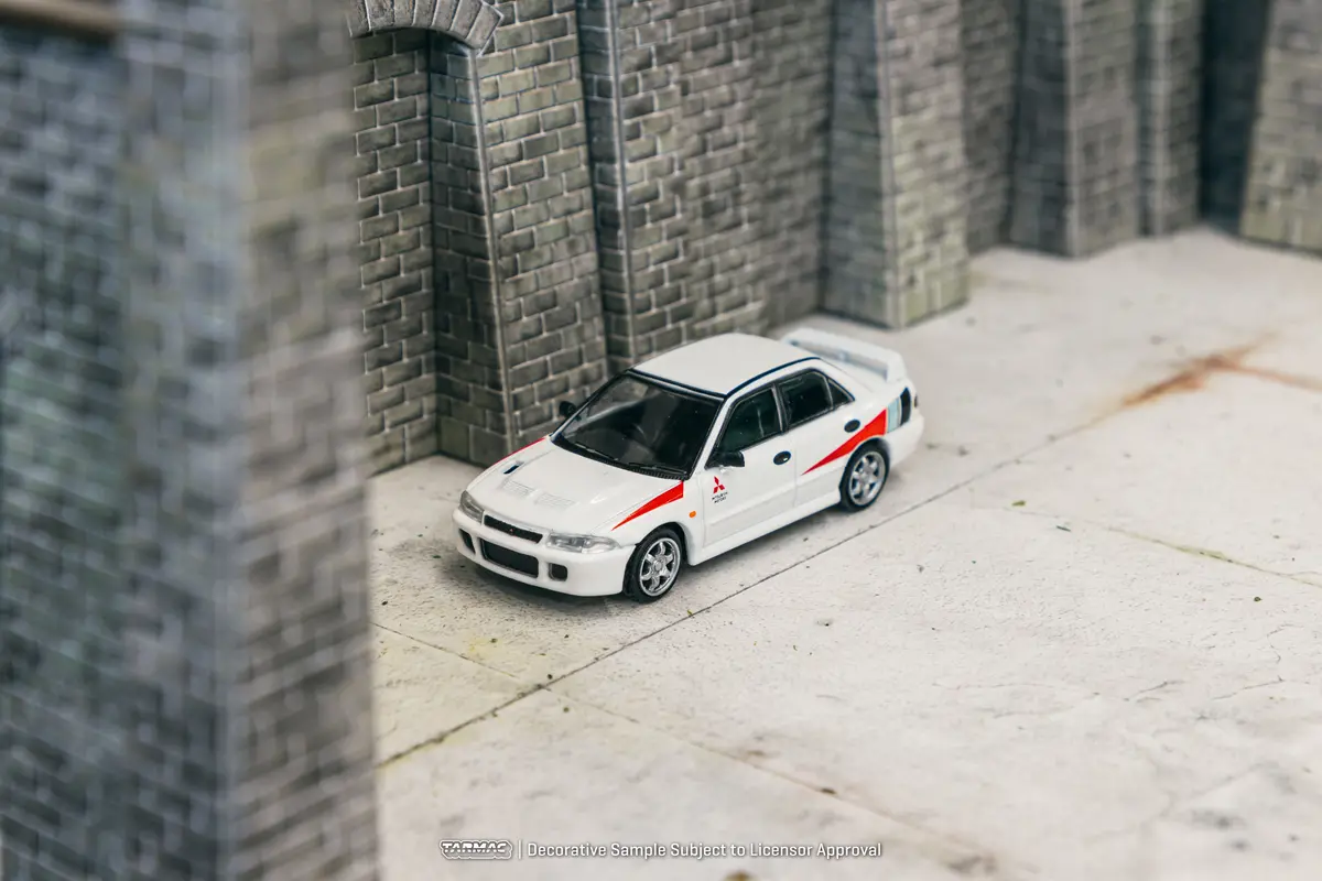 1/64 Mitsubishi Lancer Rs Evolution White - Tarmac Works Global64 1