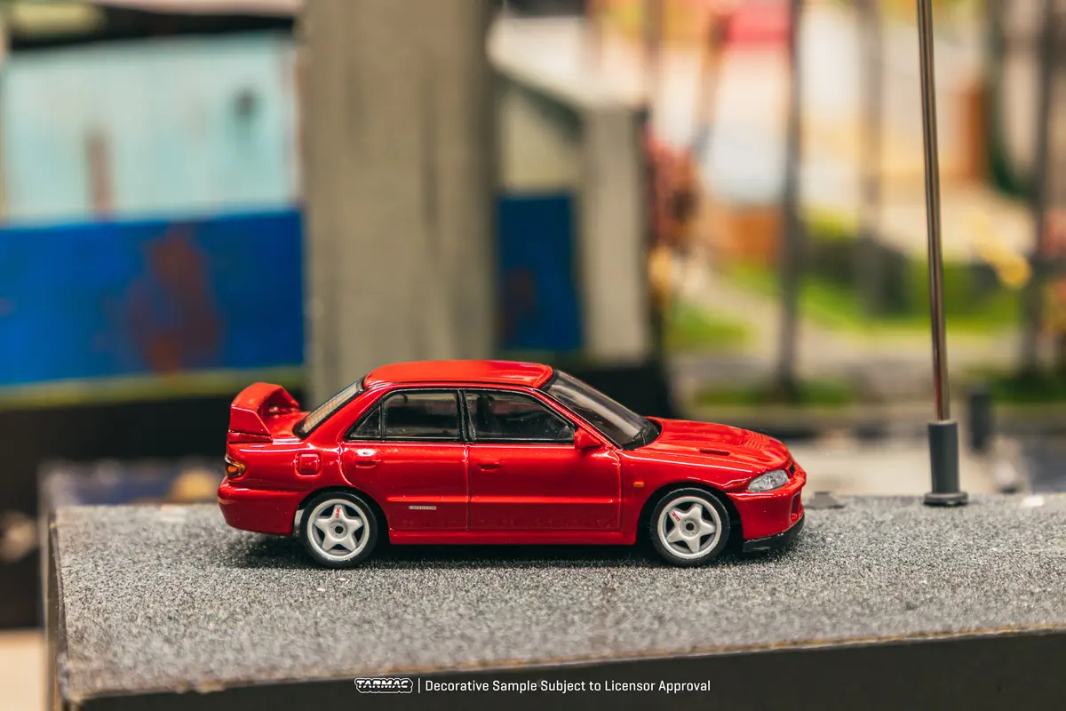 1/64 Mitsubishi Lancer Gsr Evolution Ii Red With Tarmac Cards - Tarmac Works Global64 1