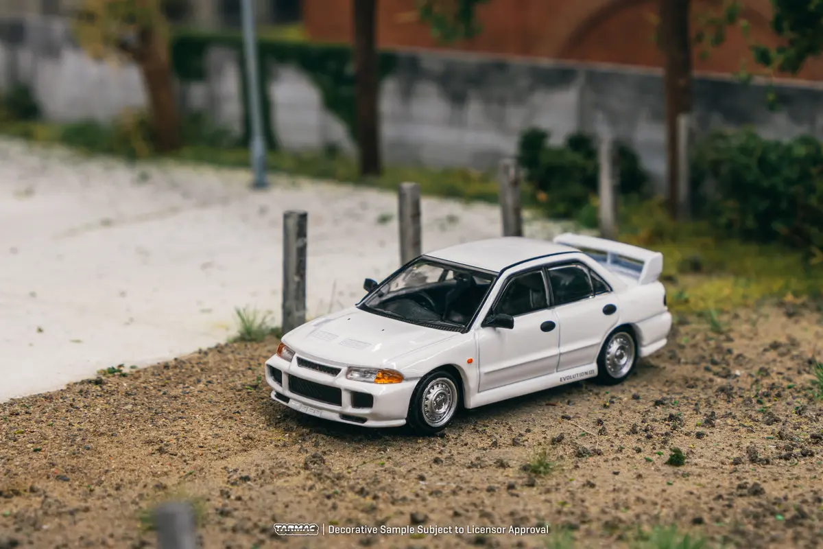 1/64 Mitsubishi Lancer Rs  Evolution Iii White - Lamley Special Edition - Tarmac Works Global64 1