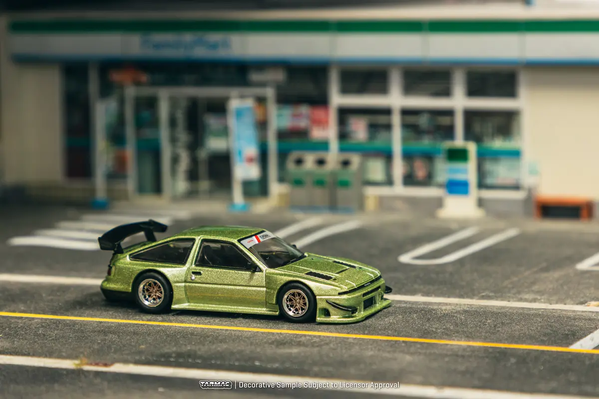 1/64 Toyota Sprinter Trueno Ae86 Widebody Green - Designed By Jon Sibal - Tarmac Works Global64 1