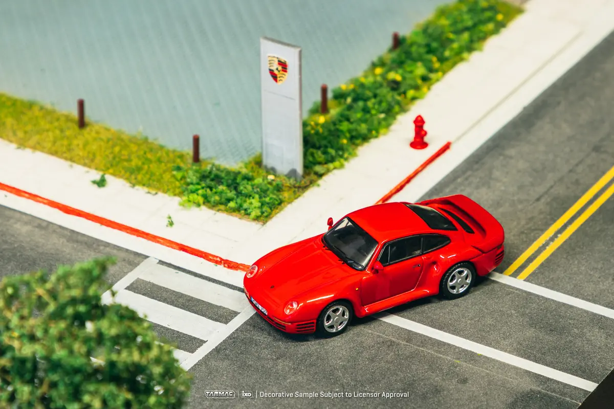 1/64 Porsche 959 Red - Tarmac Works X Ixo Models Global64 1