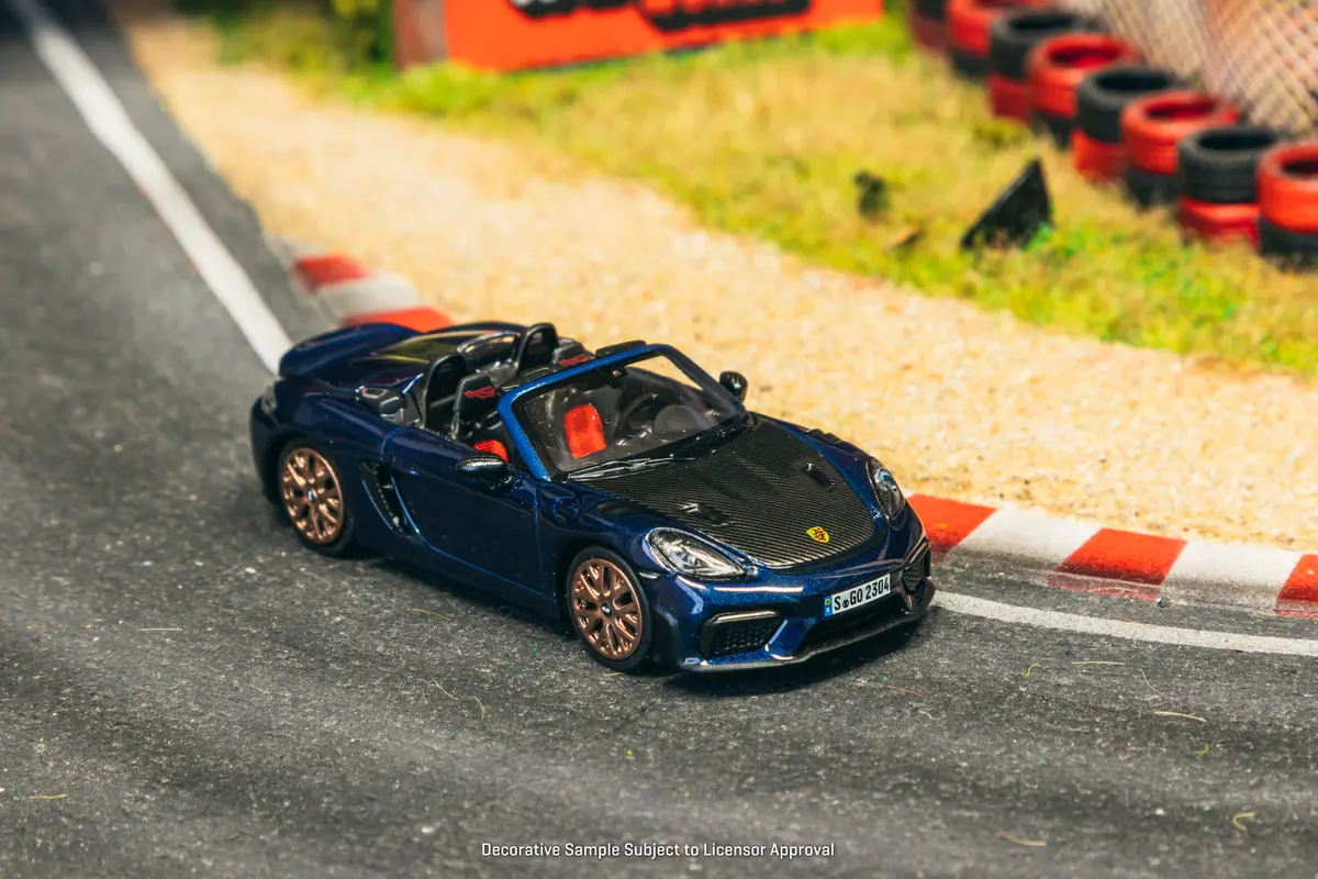 1/64 Porsche 718 Spyder Rs Gentian Blue Metallic - Art Of Speed Malaysia Special Edition - Minichamps X Tarmac Works Collab64 1