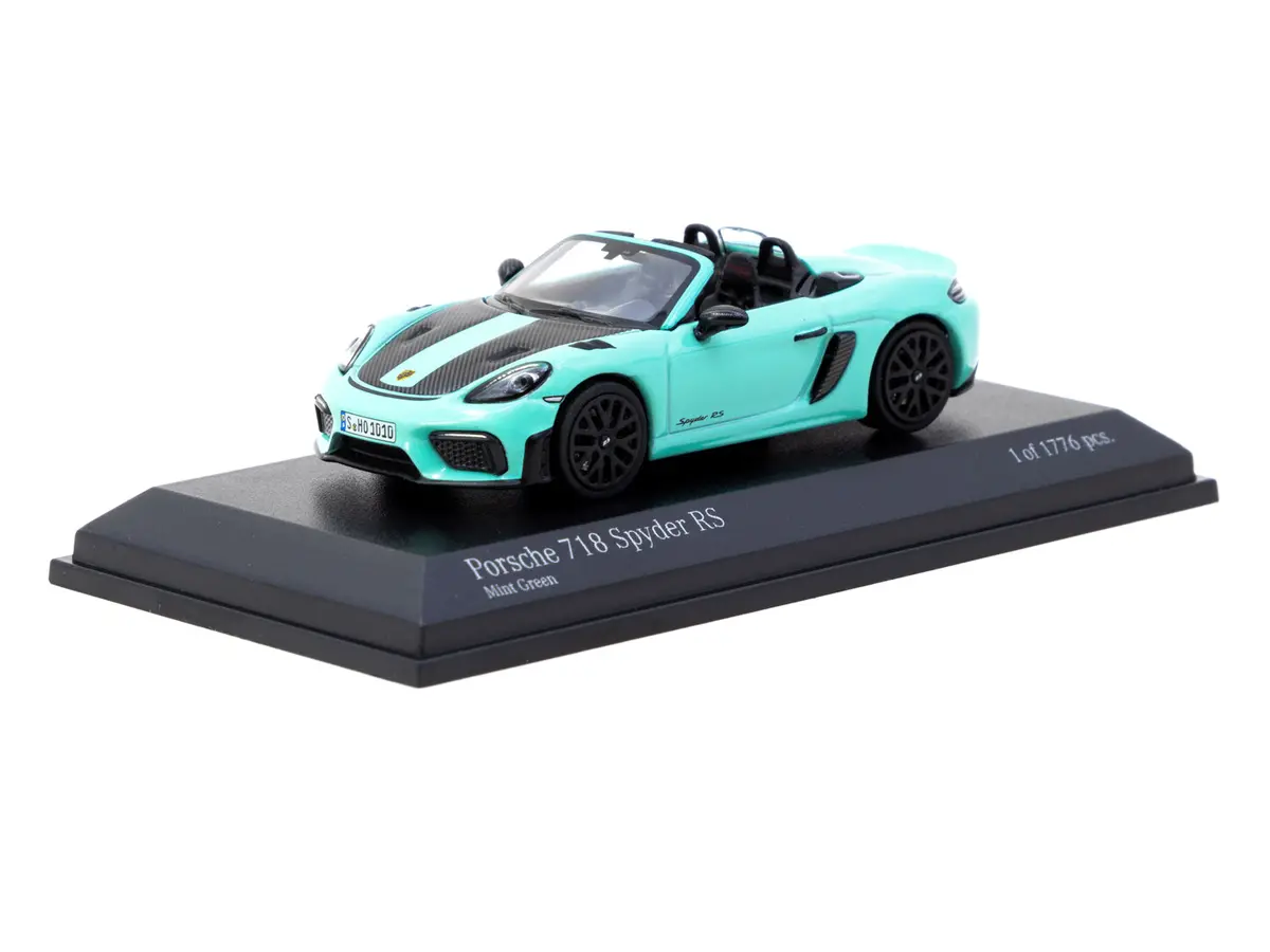 1/64 Porsche 718 Spyder Rs Mint Green - Tarmac Works X Minichamps Collab64 2