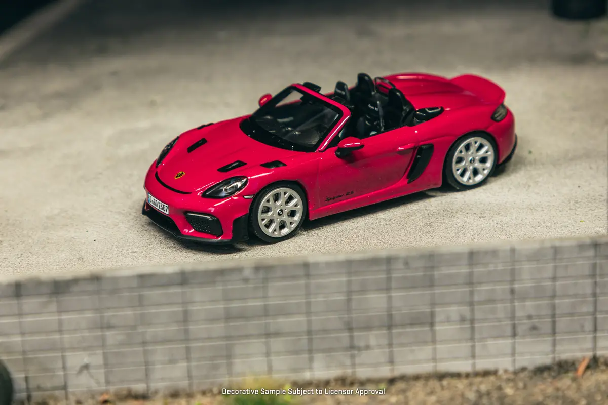 1/64 Porsche 718 Spyder Rs Ruby Star Neo - Tarmac Works X Minichamps Collab64 1