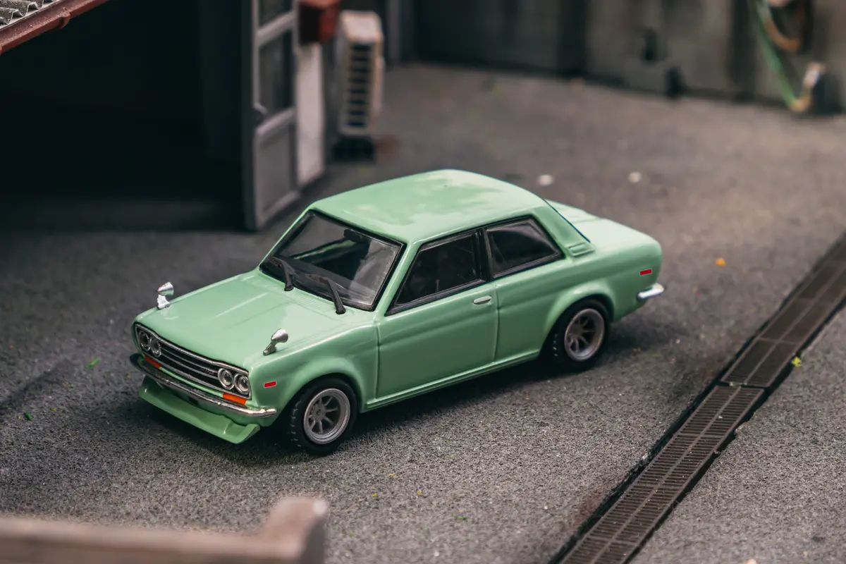 1/64 Datsun 510 Light Green - Tarmac Works Road64 1