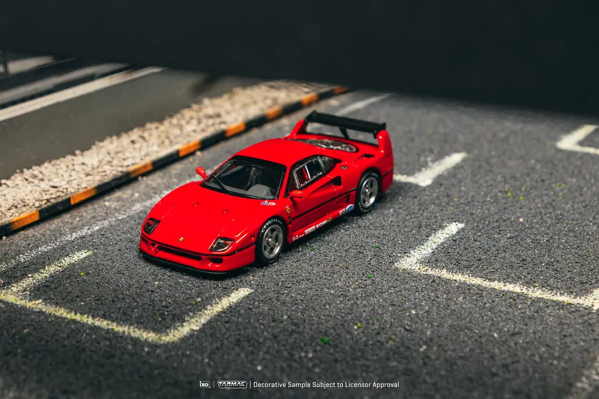 1/64 Ferrari F40 Red - Tarmac Works X Ixo Models Road64 1