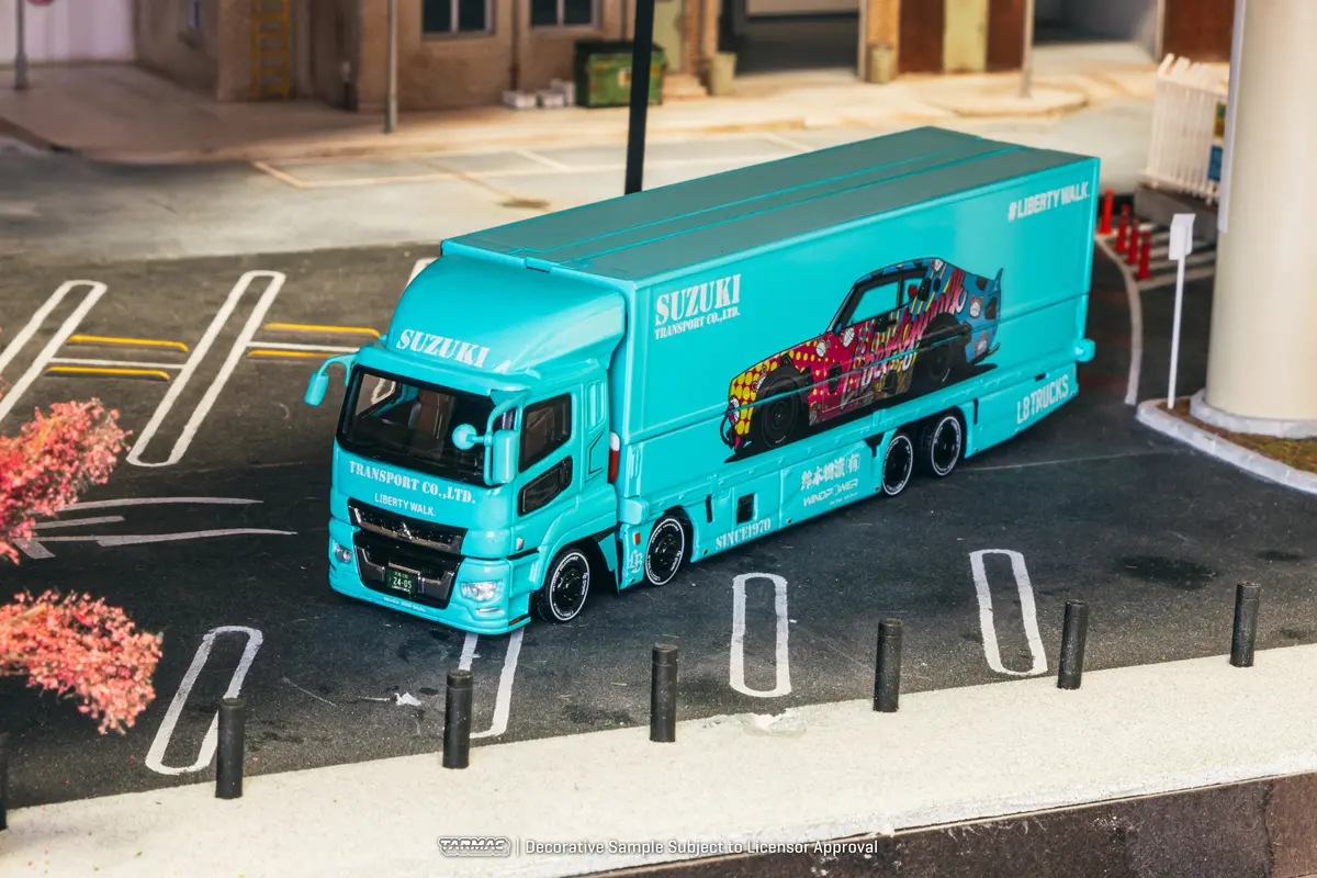 1/64 Liberty Walk Mitsubishi Fuso Super Great Lb-Trucks Light Blue - Tarmac Works Truck64 1