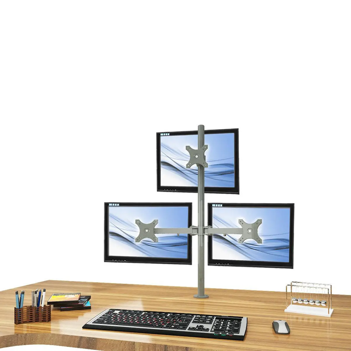 Triple Monitor Stand - Table Fix (3Ms-Ft) 1