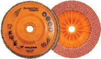 Walter 06A602 6" X 5/8-11" Spin-On 80 Grit Enduro-Flex Turbo Flap Discs 1
