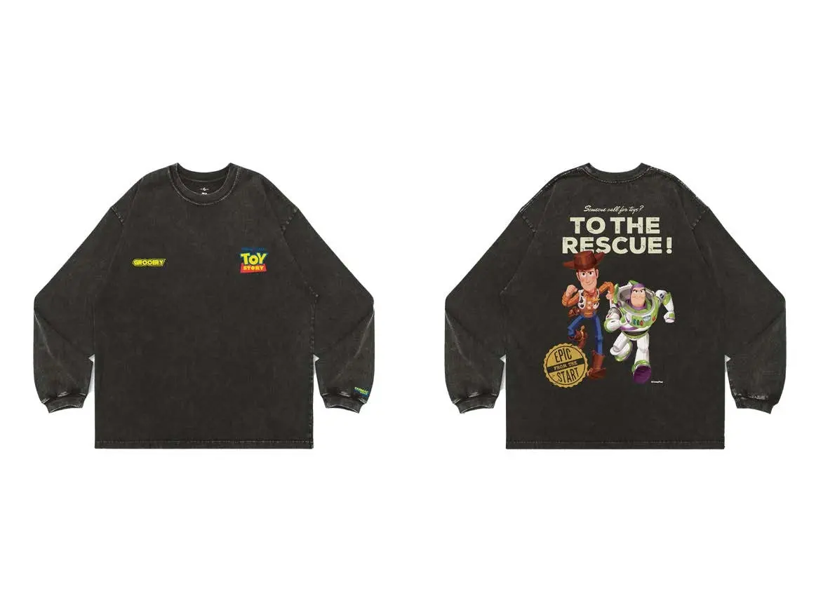 Washed “To The Rescue” Long Tops - Tarmac Works X Grocery X Toy Story 1