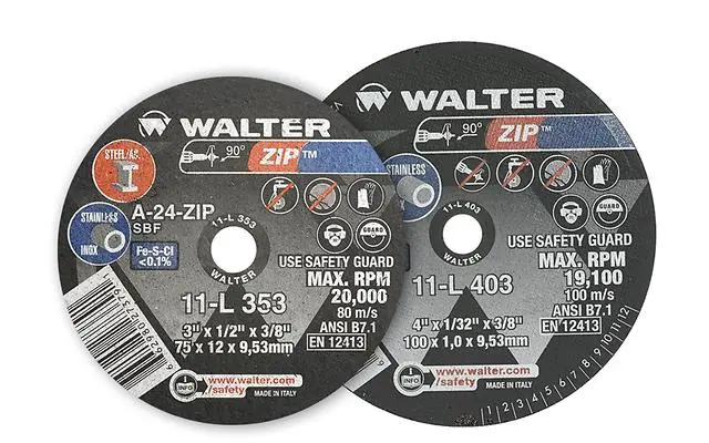 Walter 11L417 4" X 1/16" X 3/8" Zip™ Cut-Off Wheels 1
