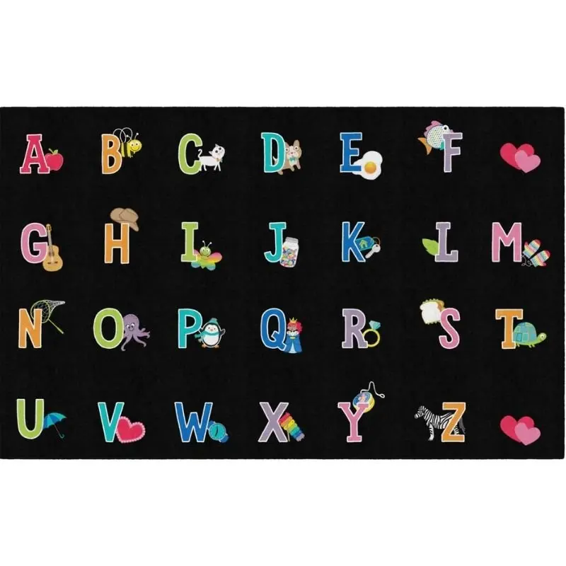 Alphabet Pictures Classroom Seating Rug 1