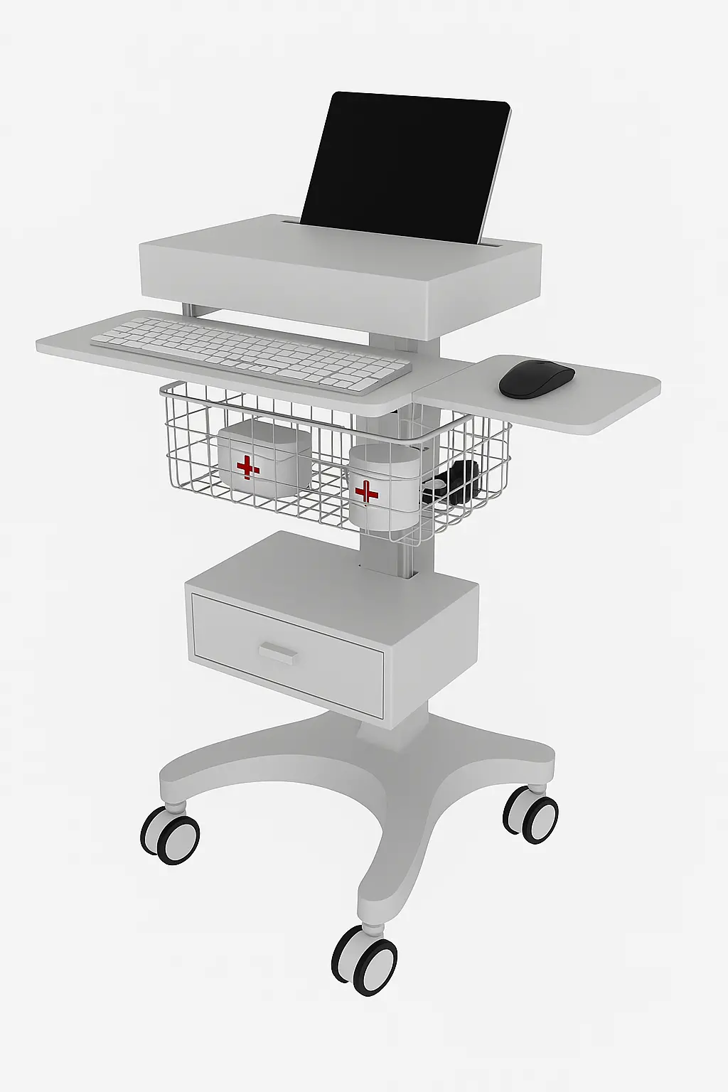 Mobile Medical Workstation Cart 1
