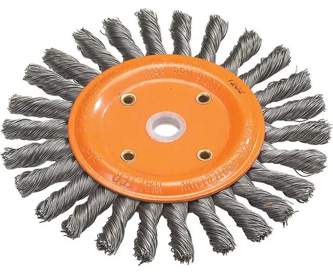 Walter 13B260 6" X 5/8" X 1-1/4" Knot-Twisted Bench Grinder Brush Wheel 1