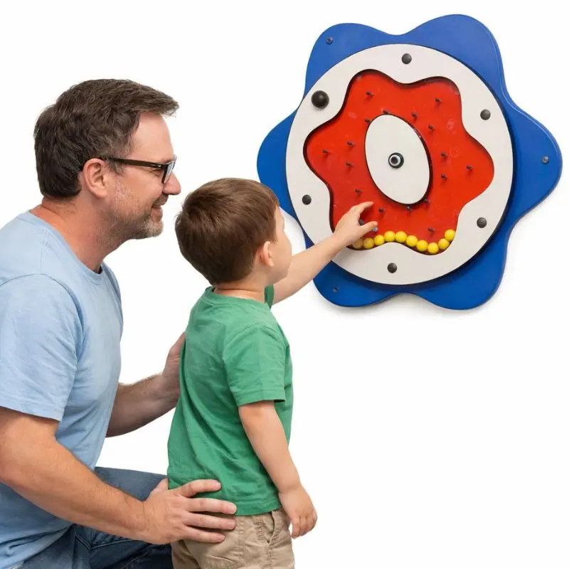 Blue Plinko Flower Wall Activity 1