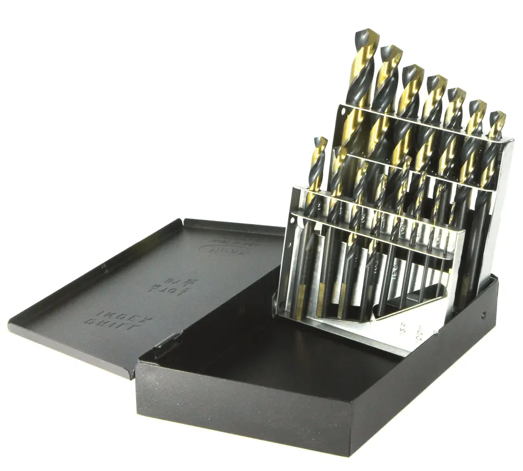 15Pc Mech. Drill Bit Set 3/8 Shk 1/16-1/2 By 32Ths 1