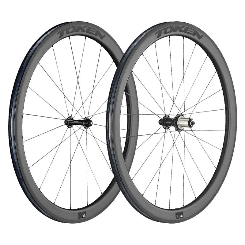 Token Resolute C45r Carbon Rim Brake Road Wheelset 1