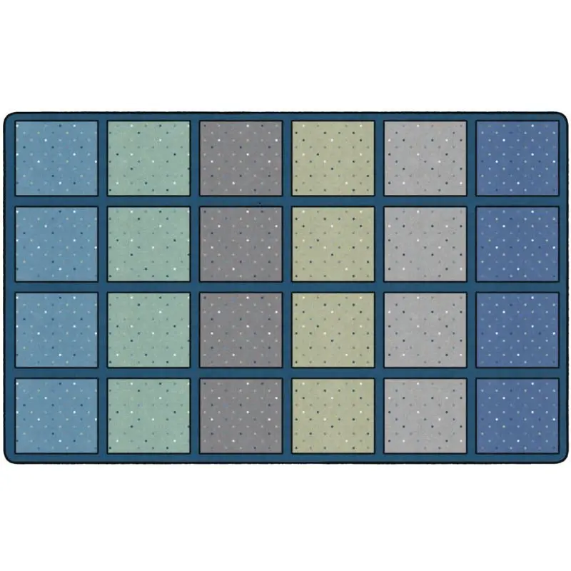 Calming Happy Squares Seating Rug 2