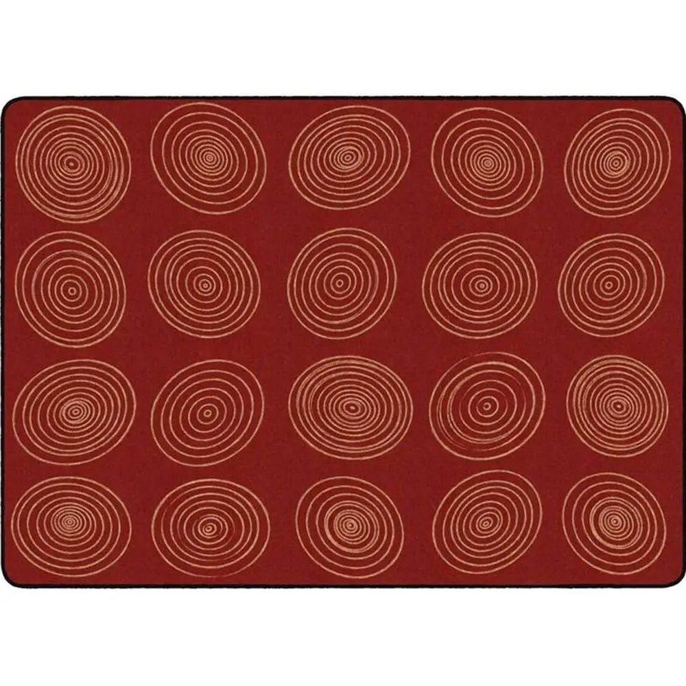 Circles Brick Seating Rug 1