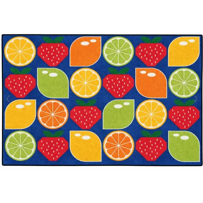 Citrus & Strawberries Shapes Classroom Rug 1