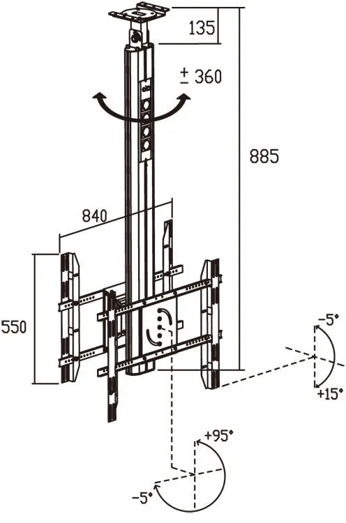 Lcd Tv Ceiling Mount Cm 200A 2
