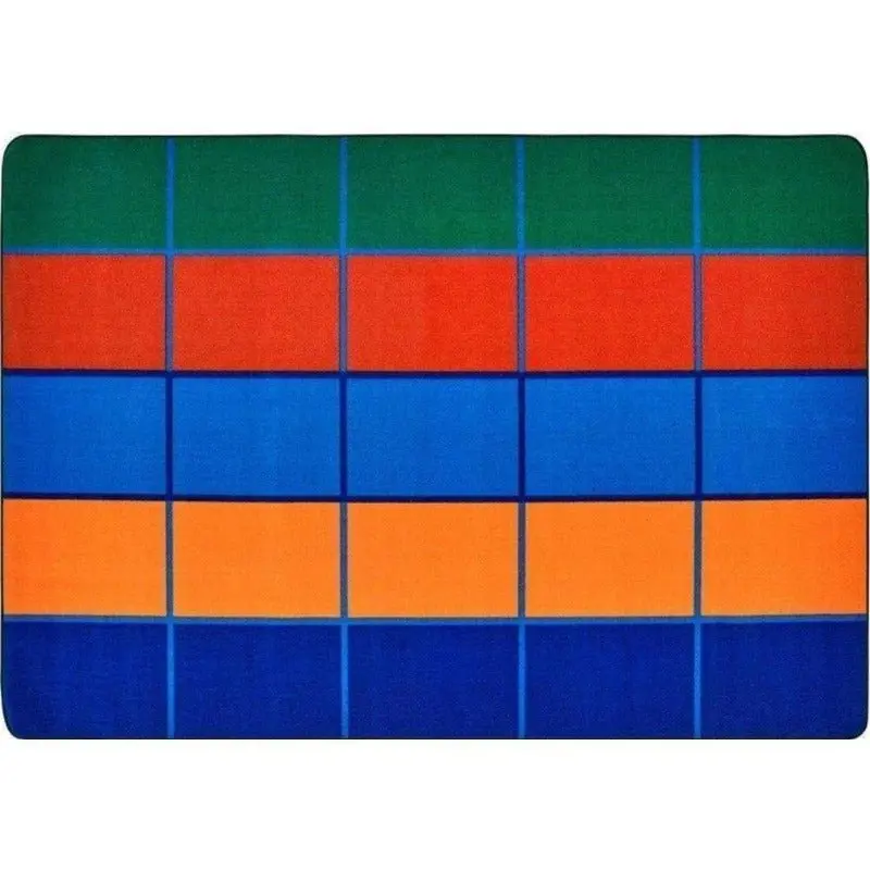 Color Blocks Classroom Seating Rug 1