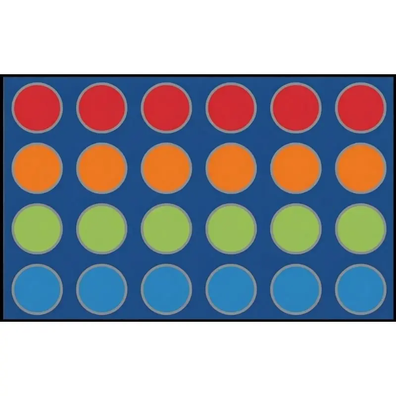 Color Carnival Classroom Dots Rug 1