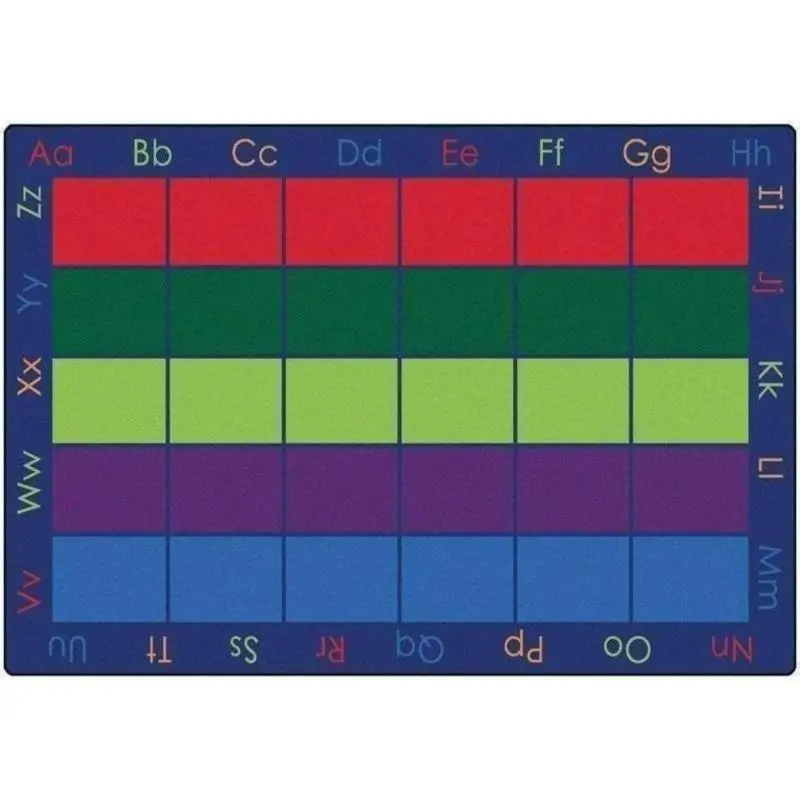 Colorful Places Classroom Seating Alphabet Rug 2