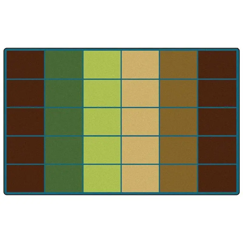 Colorful Rows Seating Rug In Nature Colors 1