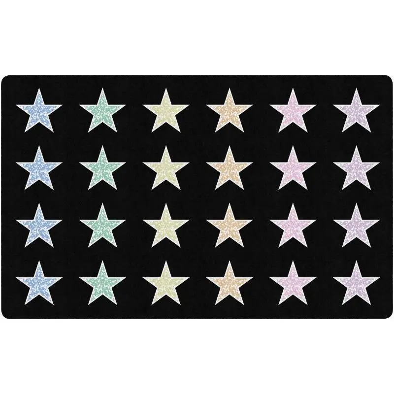 Composition Book Pastel Stars Seating Rug 2