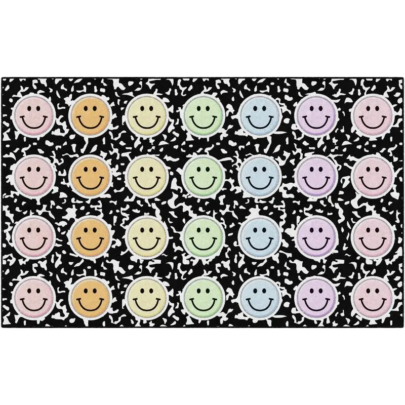 Composition Book With Pastel Happy Faces Rug 2