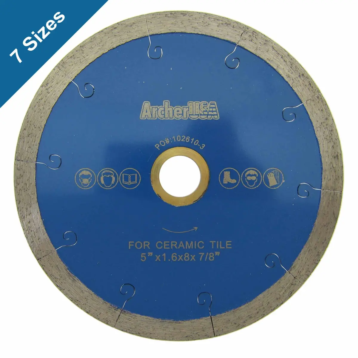 J-Slot Continuous Diamond Blades For Tile Cutting (7 Sizes) 1