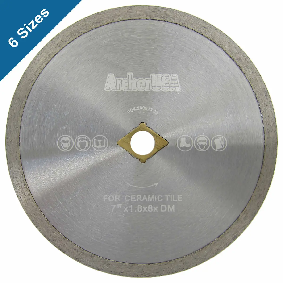 Continuous Rim Diamond Blades For Tile Cutting (6 Sizes) 1