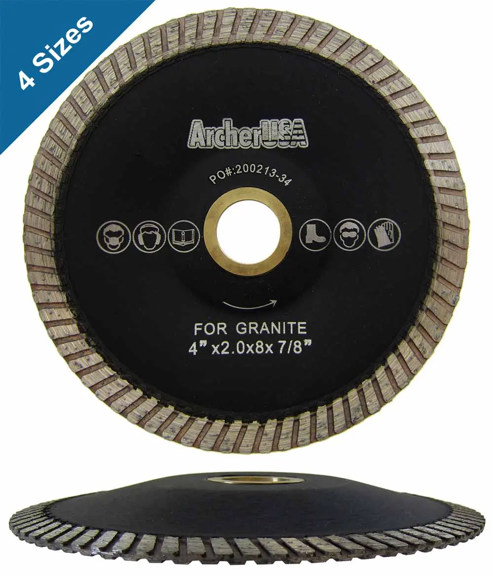 Turbo Contour Diamond Blades For Curved Cutting (4 Sizes) 1