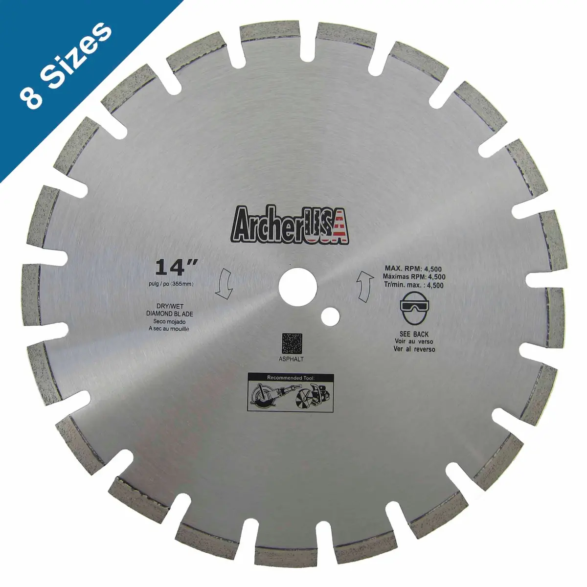 Diamond Saw Blades For Fast Asphalt Cutting (8 Sizes) 1