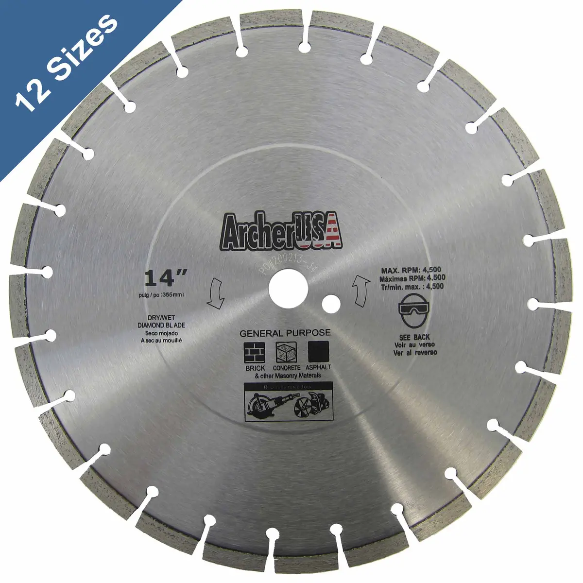 Fast Cutting! General Purpose Diamond Blades (12 Sizes) 1