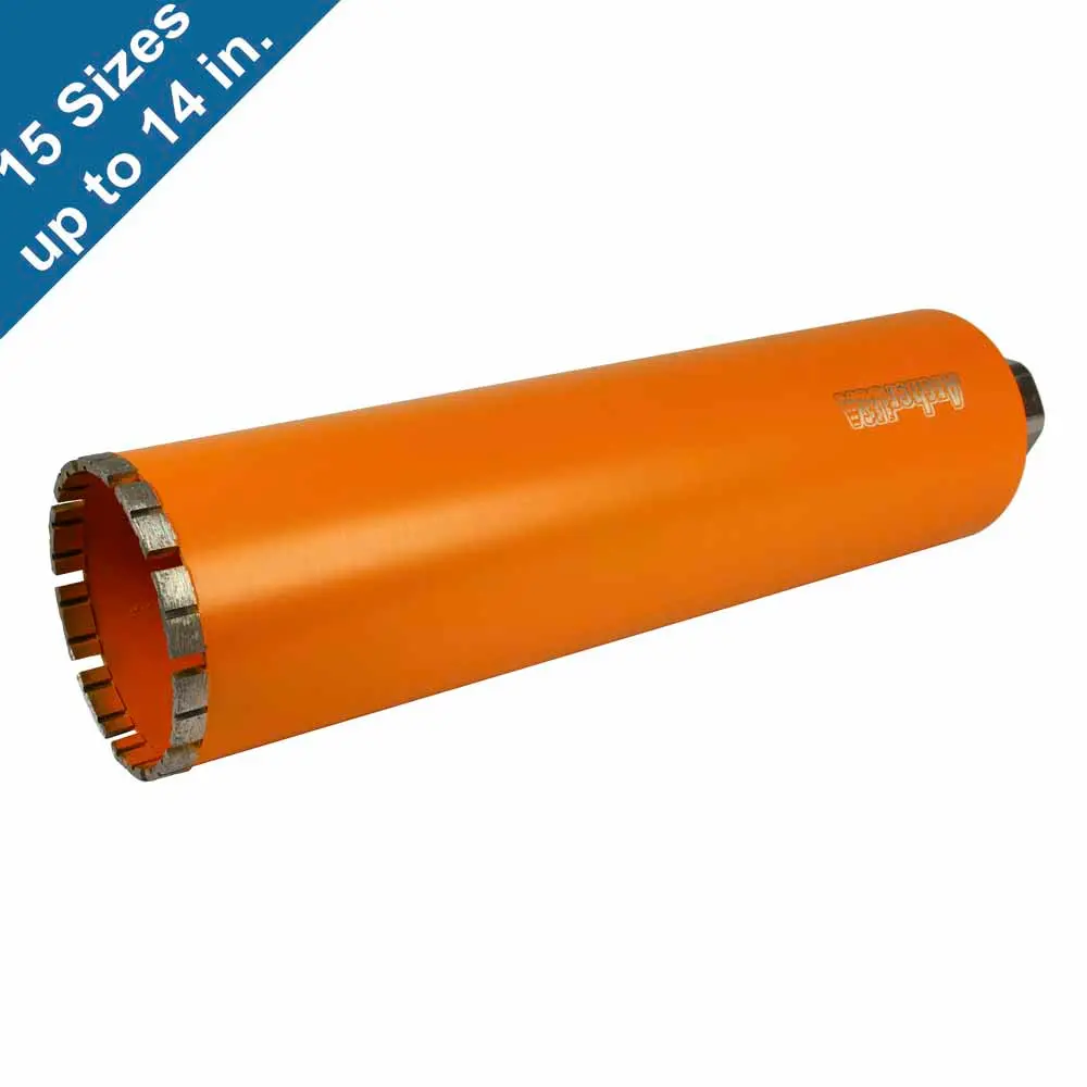 Diamond Turbo Core Drill Bits For Concrete Drilling (15 Sizes) 1